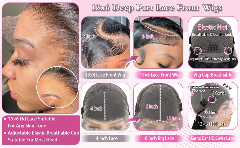 13x6 Deep Part Lace Front Wigs 13x6 Deep Part Lace Front Wigs