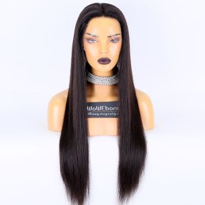 WoWEbony Luxury Virgin Human Hair Natural Color 4X4 Silk Top Full Lace Wigs [SBFLW02]