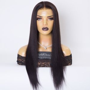 13x4 yaki straight lace front wig