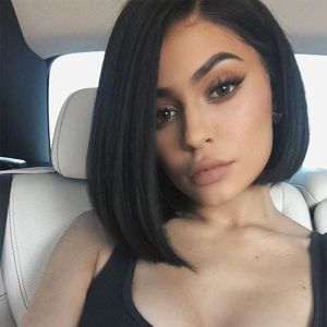 Glueless Full Lace Wigs Indian Remy Hair Short Bob Wigs Side Part