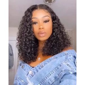 Glueless Full Lace Wigs Indian Remy Hair tight Curly
