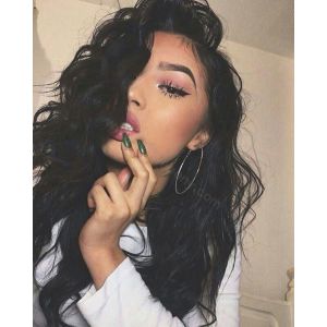 Lace Front Wigs Indian Remy Hair Wavy