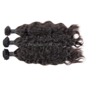 Brazilian virgin unprocessed human hair wefts Natural Wave 3 pieces a lot Hair Bundles 95g/pc [BVNW03]