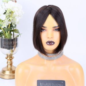 Same Day Shipping Luxury Brazilian Virgin Hair Natural Color Double Drawn 8inches 130% Density 5x6 With 4X4 Silk Base Human Hair Topper/Wiglet[WTP23]