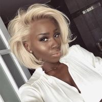 silvery full lace wig