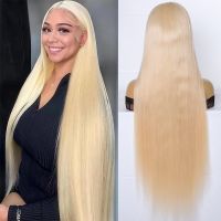 32 inches long human hair 613 color full lace wigs