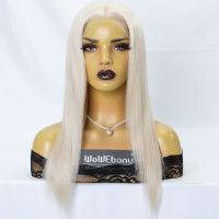 luxury european virgin human hair white color glueless silk top wigs