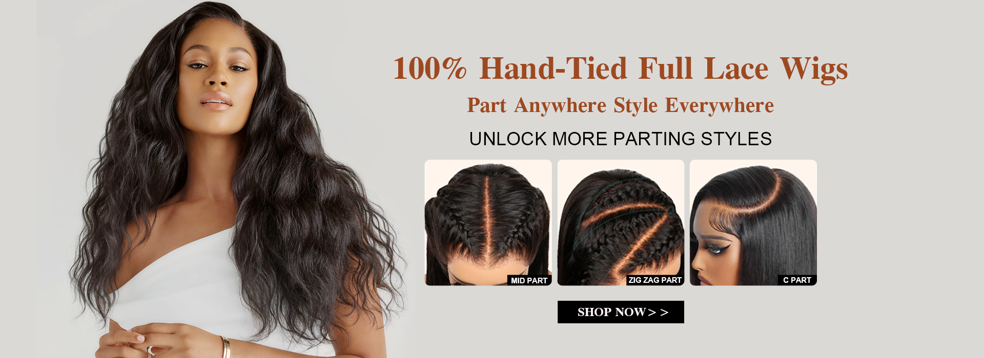 100% Hand-Tied Full Lace Wigs