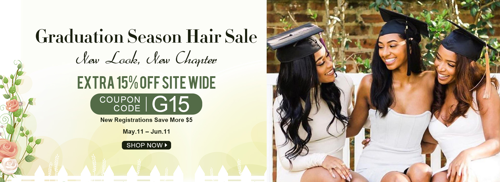 Graduation Season Hair Sale