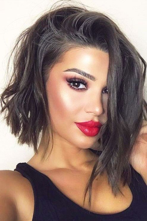 long length asymmetrical bob