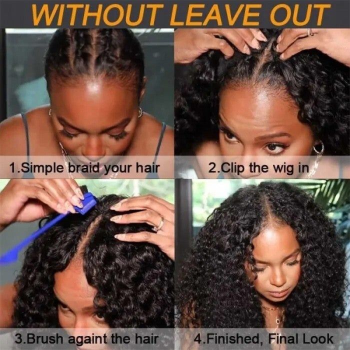 Thin V part and U part wig