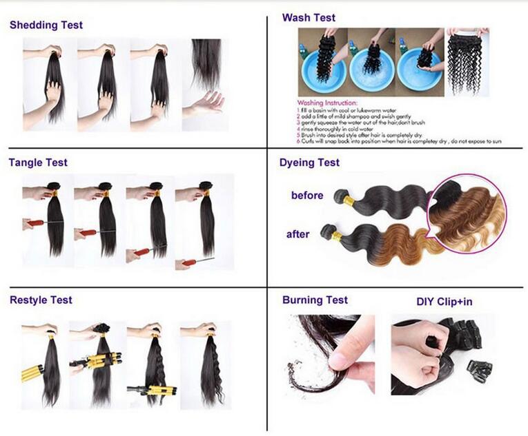 Human hair weft test hair weft test